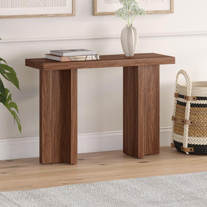 Hudson & Canal - Dimitra 42in Wide Rectangular Console Table in Satin Walnut - AT2332 veiw 4