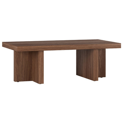 Hudson & Canal - Dimitra 44in Wide Rectangular Coffee Table in Satin Walnut - CT2333 veiw 1
