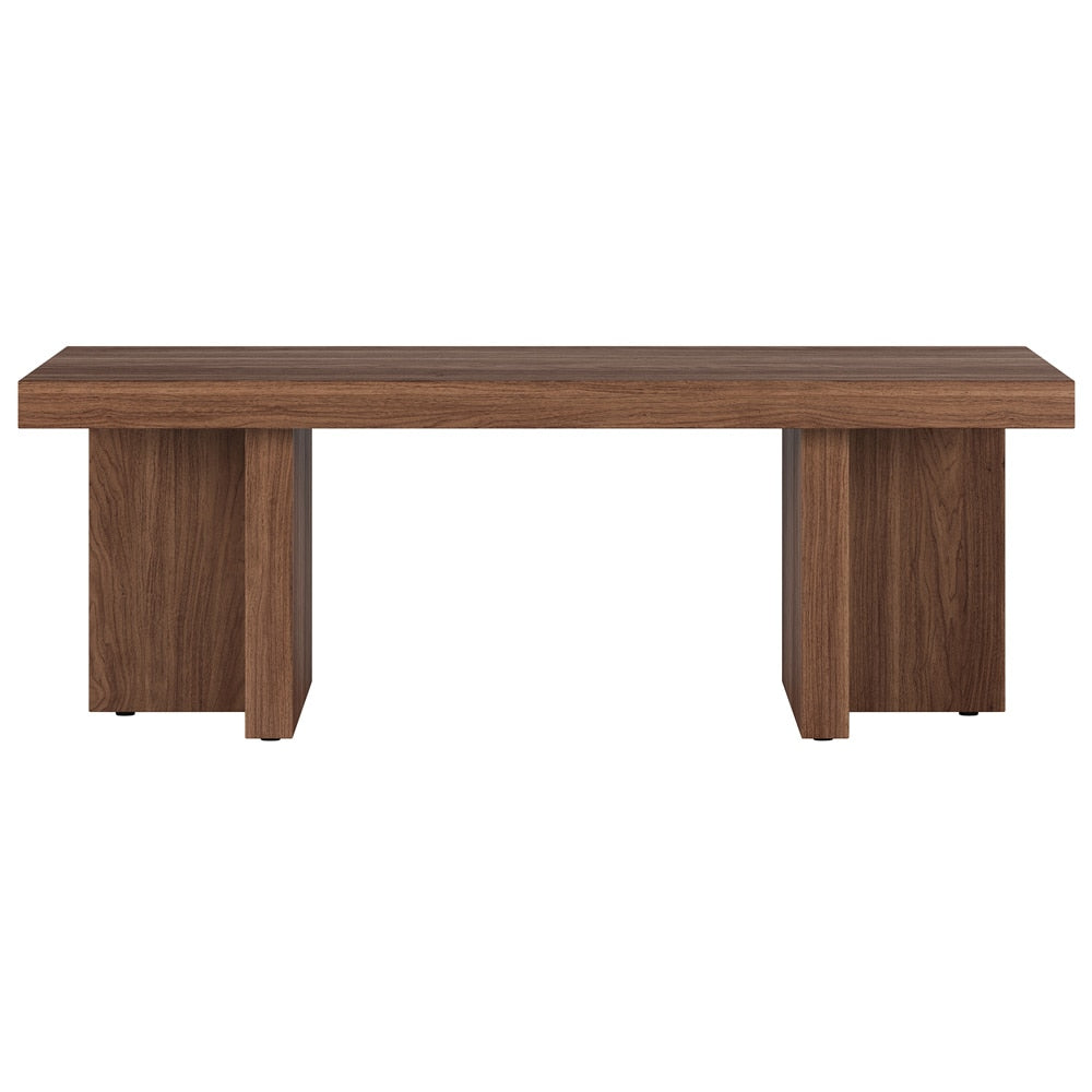 Hudson & Canal - Dimitra 44in Wide Rectangular Coffee Table in Satin Walnut - CT2333 veiw 2