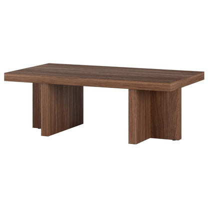 Hudson & Canal - Dimitra 44in Wide Rectangular Coffee Table in Satin Walnut - CT2333 veiw 3