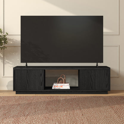 Hudson & Canal - Dorian Rectangular TV Stand for TVs up to 65in in Black Grain - TV2305