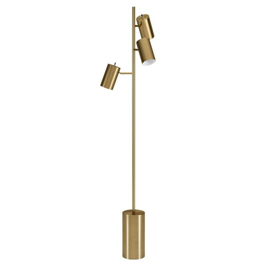 Hudson & Canal - Dorset 3-Light Floor Lamp with Metal Shades in Brass/Brass - FL1578 veiw 1