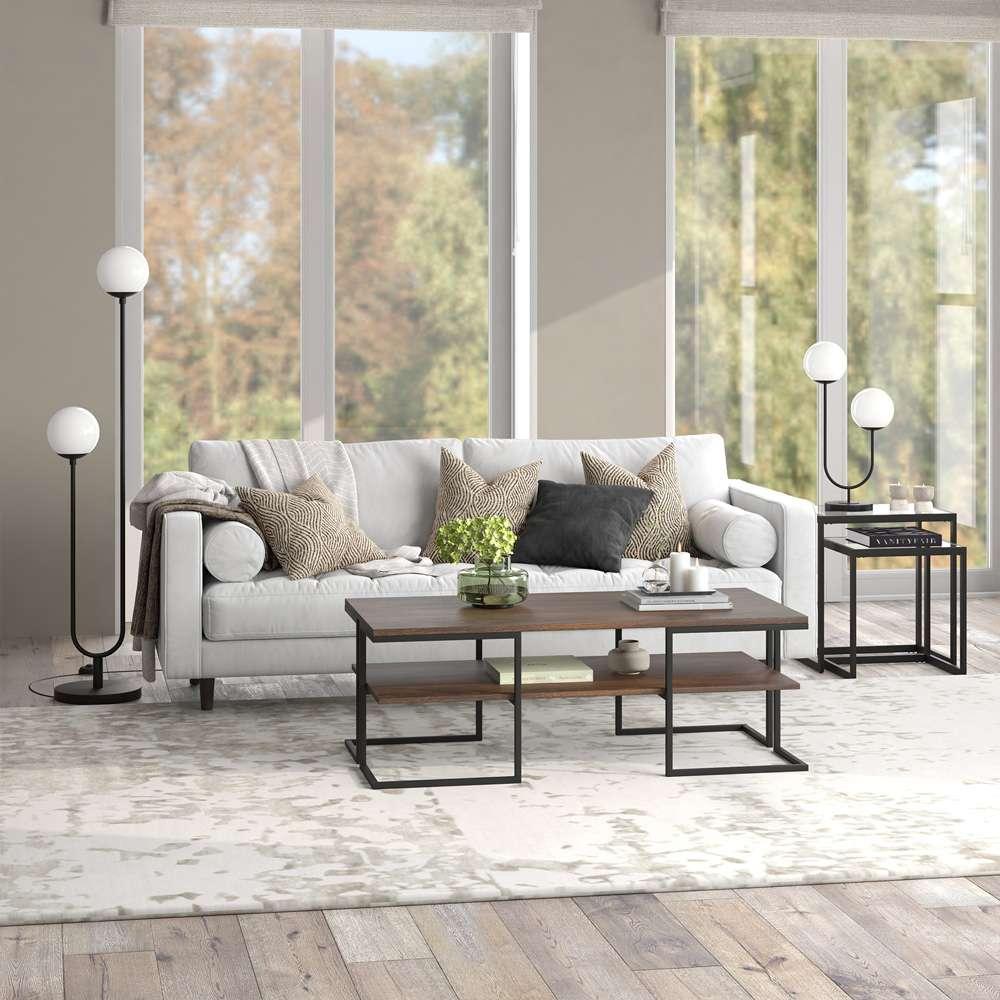 Hudson & Canal - Dufrene 2-Light Table Lamp with Glass Shades in Blackened Bronze/White Milk - TL1990 veiw 5