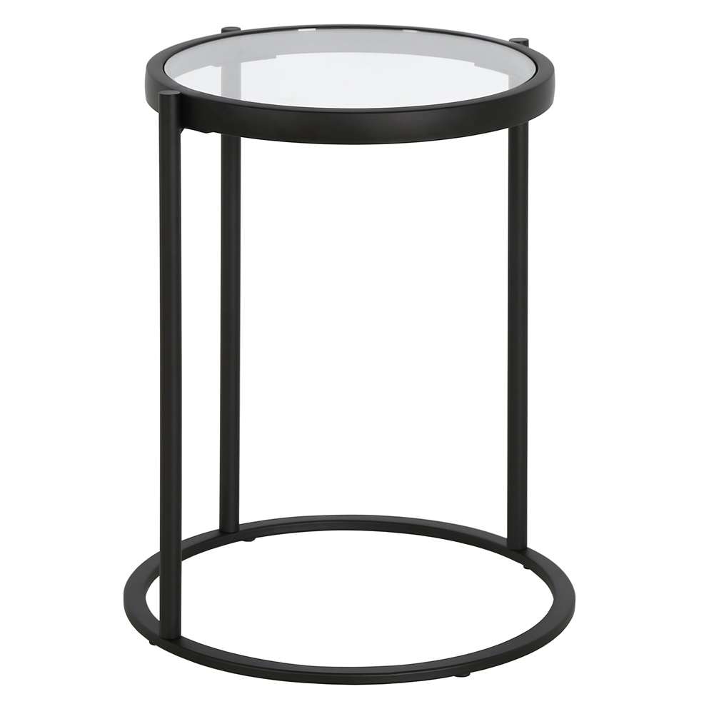 Hudson & Canal - Duxbury 16in Wide Round Side Table in Blackened Bronze - ST1354 veiw 1