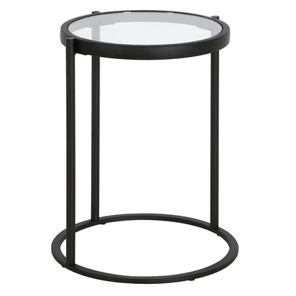 Hudson & Canal - Duxbury 16in Wide Round Side Table in Blackened Bronze - ST1354 veiw 1