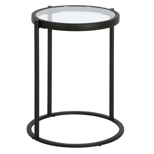Hudson & Canal - Duxbury 16in Wide Round Side Table in Blackened Bronze - ST1354 veiw 1