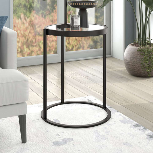Hudson & Canal - Duxbury 16in Wide Round Side Table in Blackened Bronze - ST1354 veiw 2