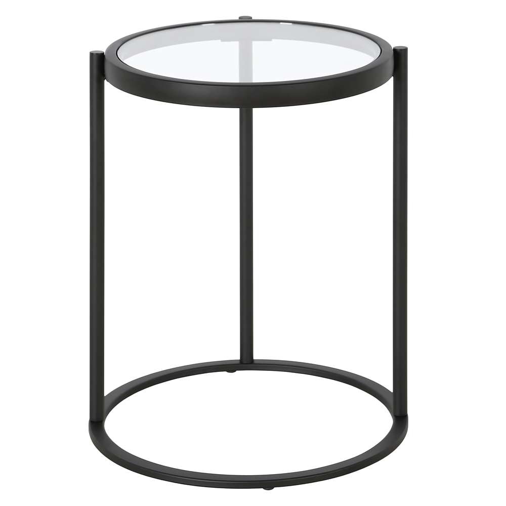 Hudson & Canal - Duxbury 16in Wide Round Side Table in Blackened Bronze - ST1354 veiw 3