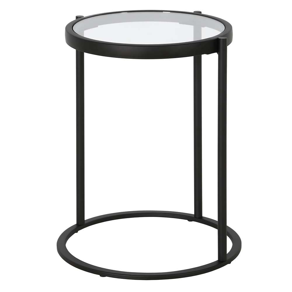 Hudson & Canal - Duxbury 16in Wide Round Side Table in Blackened Bronze - ST1354 veiw 4