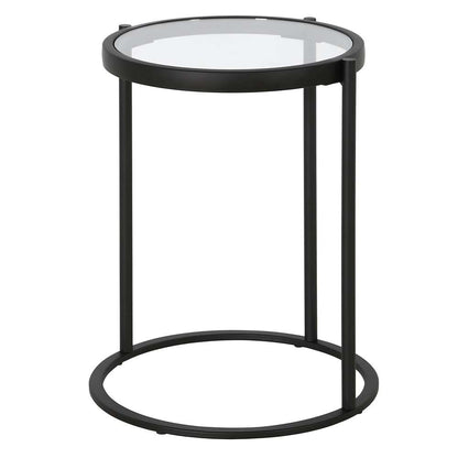 Hudson & Canal - Duxbury 16in Wide Round Side Table in Blackened Bronze - ST1354 veiw 4