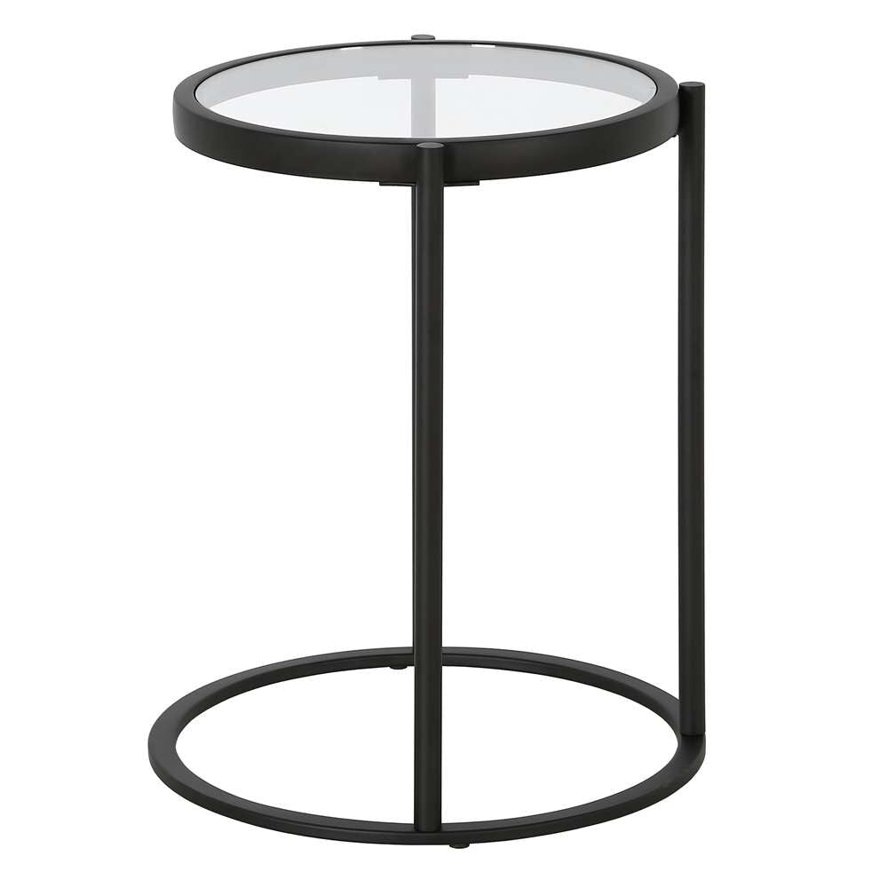 Hudson & Canal - Duxbury 16in Wide Round Side Table in Blackened Bronze - ST1354 veiw 5