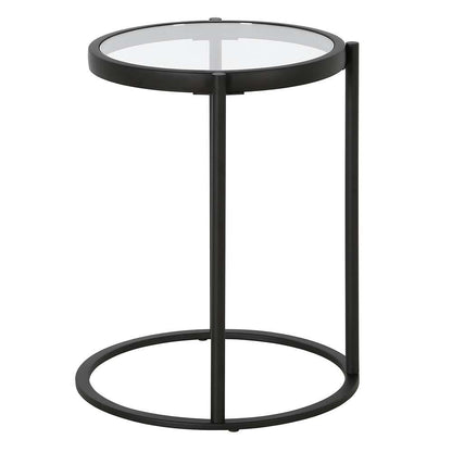 Hudson & Canal - Duxbury 16in Wide Round Side Table in Blackened Bronze - ST1354 veiw 5