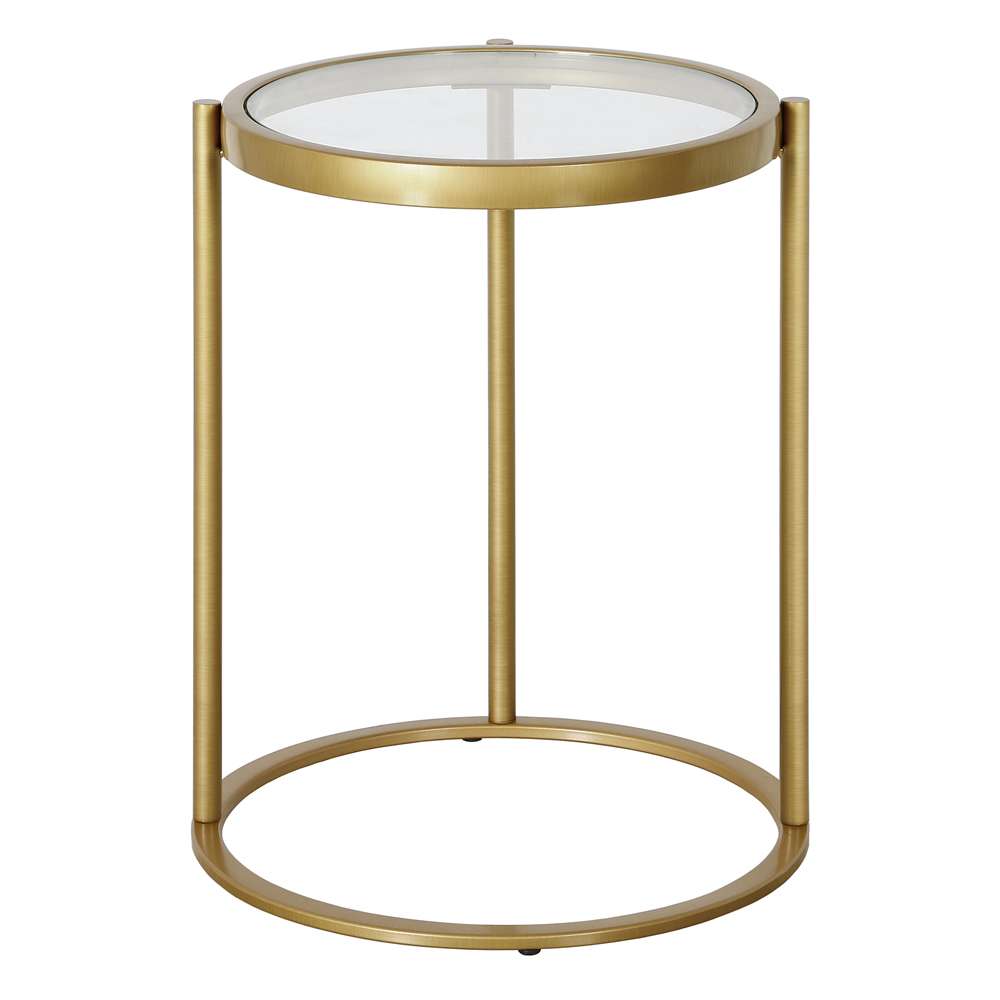 Hudson & Canal - Duxbury 16in Wide Round Side Table in Brass - ST1355 veiw 3