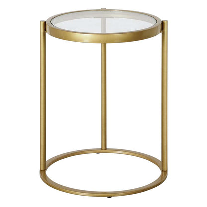 Hudson & Canal - Duxbury 16in Wide Round Side Table in Brass - ST1355 veiw 3