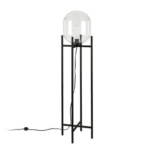 Hudson & Canal - Edison 55in Tall Floor Lamp with Glass Shade in Blackened Bronze/Clear - FL0338 veiw 1