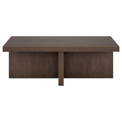 Hudson & Canal - Elna 44in Wide Rectangular Coffee Table in Alder Brown - CT2106 veiw 2