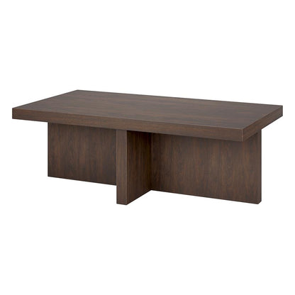 Hudson & Canal - Elna 44in Wide Rectangular Coffee Table in Alder Brown - CT2106 veiw 3