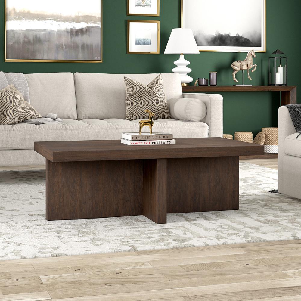 Hudson & Canal - Elna 44in Wide Rectangular Coffee Table in Alder Brown - CT2106 veiw 4