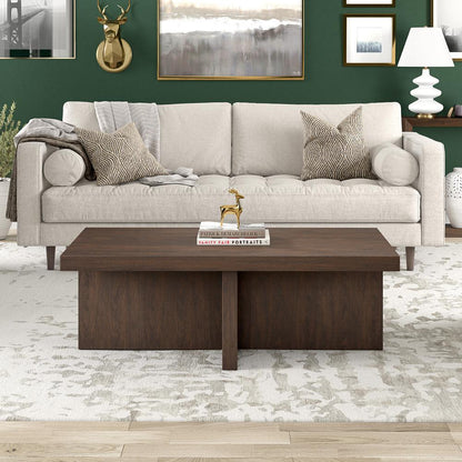 Hudson & Canal - Elna 44in Wide Rectangular Coffee Table in Alder Brown - CT2106 veiw 5