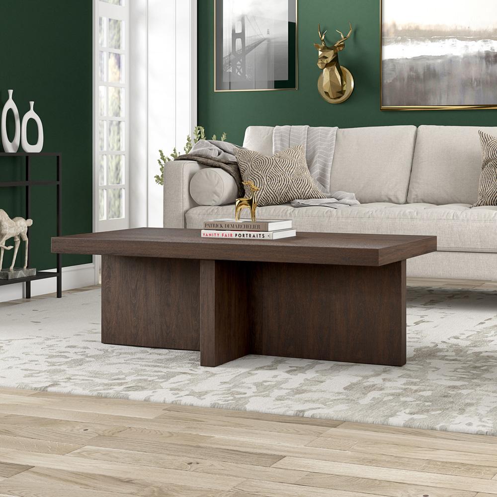 Hudson & Canal - Elna 44in Wide Rectangular Coffee Table in Alder Brown - CT2106 veiw 6
