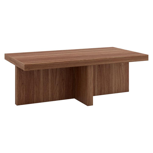 Hudson & Canal - Elna 44in Wide Rectangular Coffee Table in Satin Walnut - CT2334 veiw 1