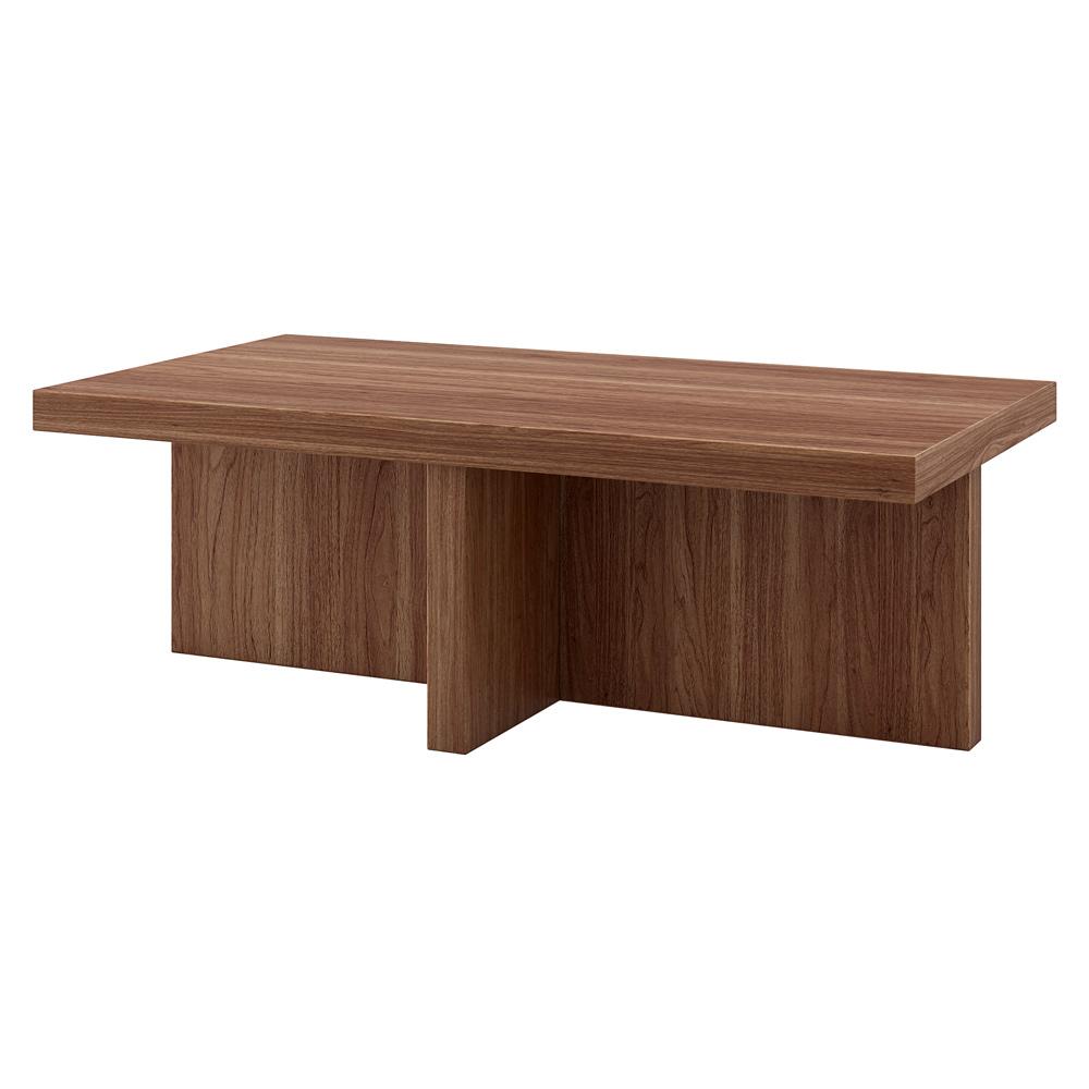 Hudson & Canal - Elna 44in Wide Rectangular Coffee Table in Satin Walnut - CT2334 veiw 3