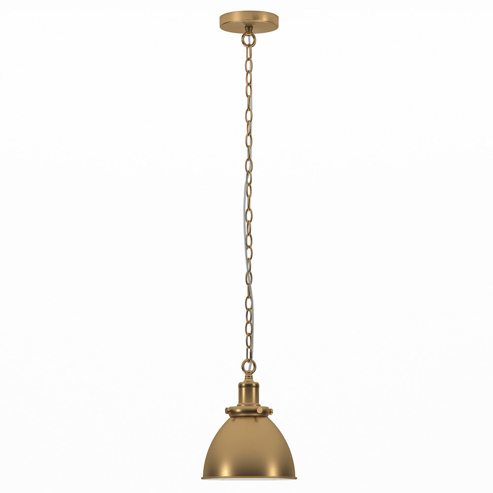 Hudson & Canal - Elodie 12in Wide Pendant with Metal Shade in Brass/Brass - PD2113