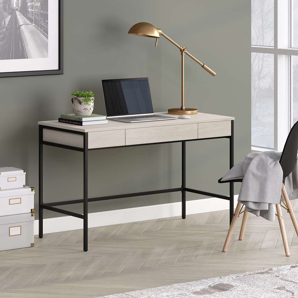 Hudson & Canal - Evans 48in Wide Rectangular Writing Desk in Alder White - OF2068 veiw 5