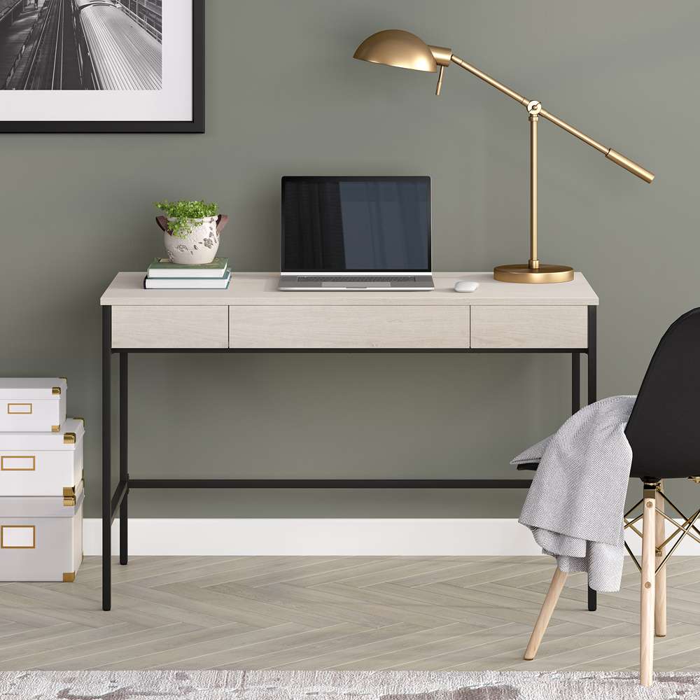 Hudson & Canal - Evans 48in Wide Rectangular Writing Desk in Alder White - OF2068 veiw 6