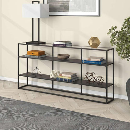 Hudson & Canal - Fallon 64 Wide Rectangular Console Table in Blackened Bronze - AT1351 veiw 2