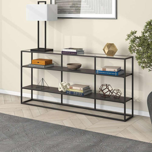 Hudson & Canal - Fallon 64 Wide Rectangular Console Table in Blackened Bronze - AT1351 veiw 2