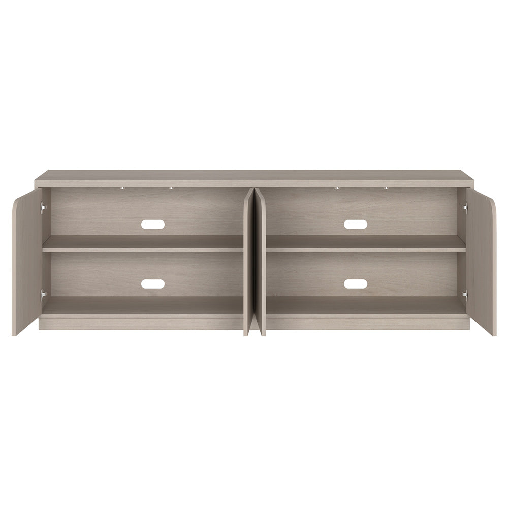 Hudson & Canal - Fitzroy Rectangular TV Stand for TVs up to 78in in Alder White - TV2304
