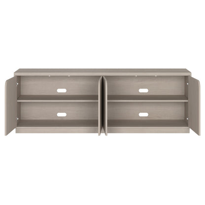 Hudson & Canal - Fitzroy Rectangular TV Stand for TVs up to 78in in Alder White - TV2304