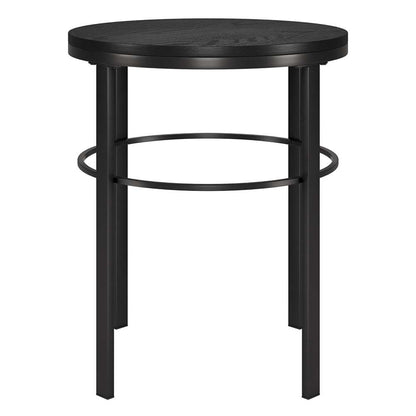Hudson & Canal - Gaia 20in Wide Round Side Table with MDF Top in Blackened Bronze/Black Grain - ST1884 veiw 3