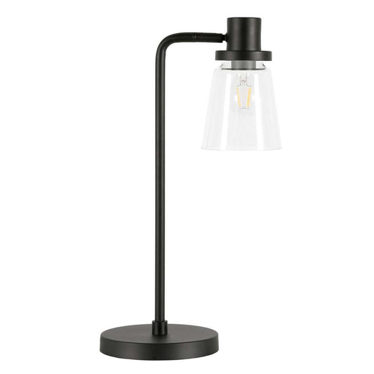 Hudson & Canal - Granville 21in Tall Table Lamp with Glass Shade in Blackened Bronze/Clear - TL1019 veiw 1