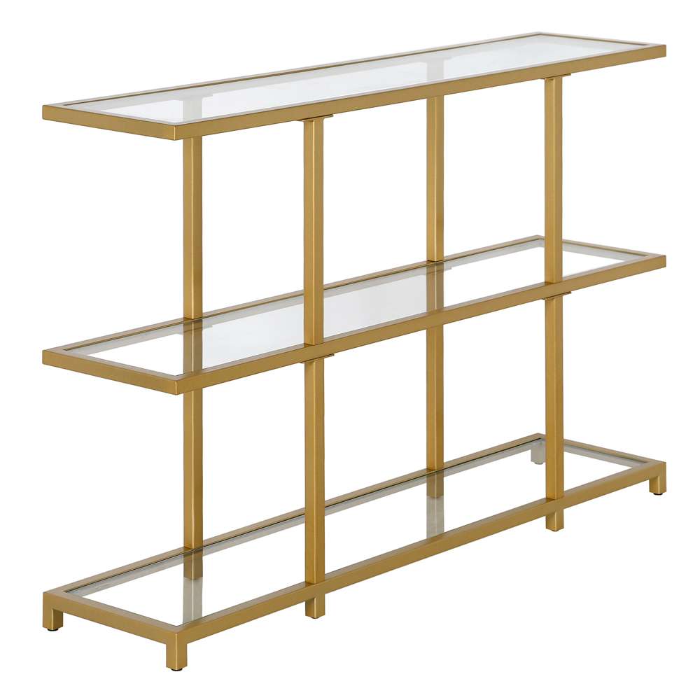 Hudson & Canal - Greenwich 42in Wide Rectangular Console Table in Brass - AT1285 veiw 1