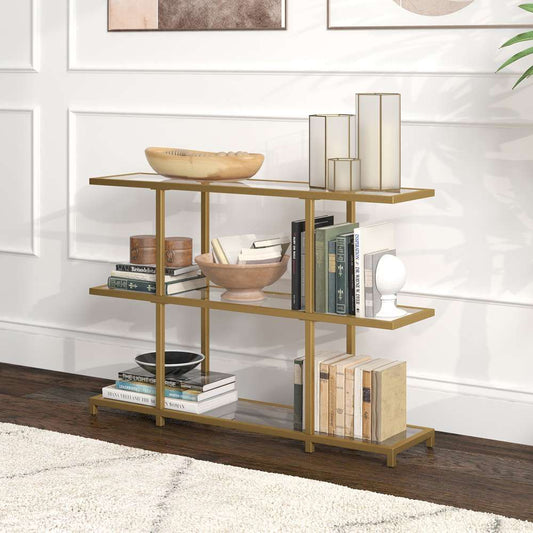 Hudson & Canal - Greenwich 42in Wide Rectangular Console Table in Brass - AT1285 veiw 2