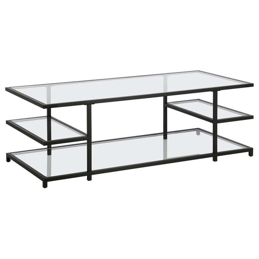 Hudson & Canal - Greenwich 54in Wide Rectangular Coffee Table in Blackened Bronze - CT1612 veiw 1
