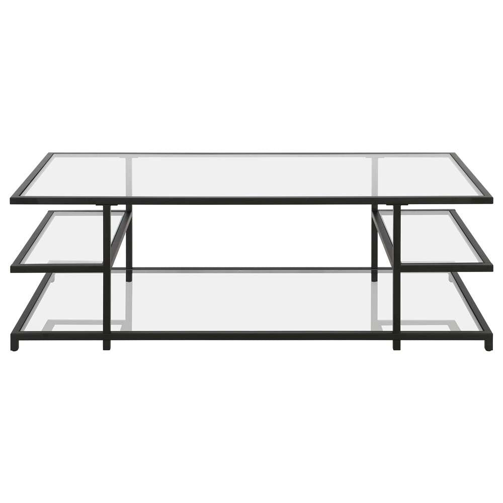Hudson & Canal - Greenwich 54in Wide Rectangular Coffee Table in Blackened Bronze - CT1612 veiw 3