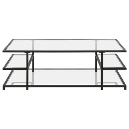 Hudson & Canal - Greenwich 54in Wide Rectangular Coffee Table in Blackened Bronze - CT1612 veiw 3