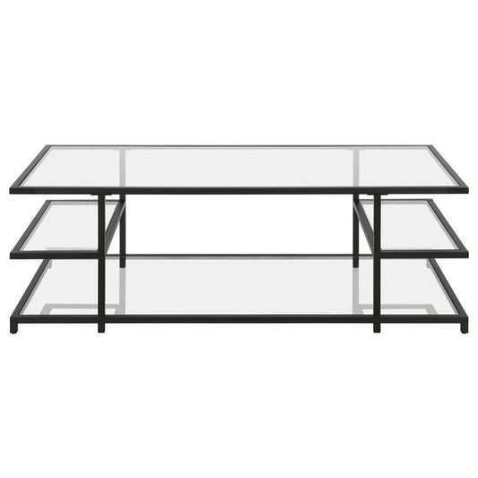Hudson & Canal - Greenwich 54in Wide Rectangular Coffee Table in Blackened Bronze - CT1612 veiw 3