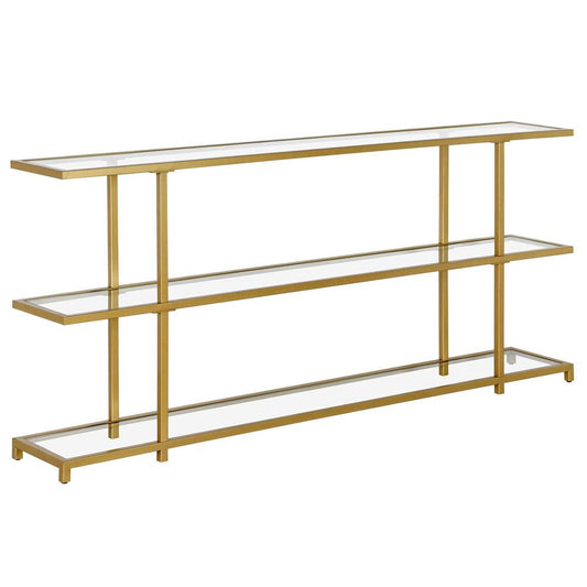 Hudson & Canal - Greenwich 64in Wide Rectangular Console Table in Brass - AT1287 veiw 1