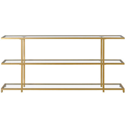Hudson & Canal - Greenwich 64in Wide Rectangular Console Table in Brass - AT1287 veiw 3