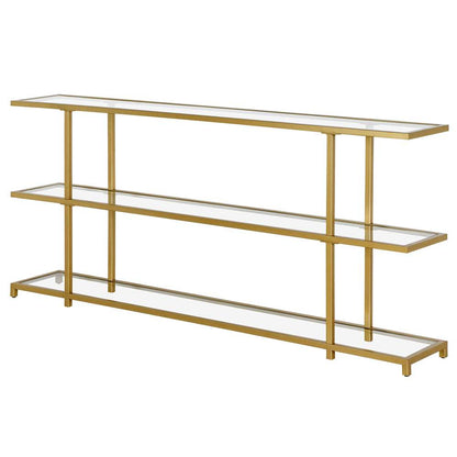 Hudson & Canal - Greenwich 64in Wide Rectangular Console Table in Brass - AT1287 veiw 4