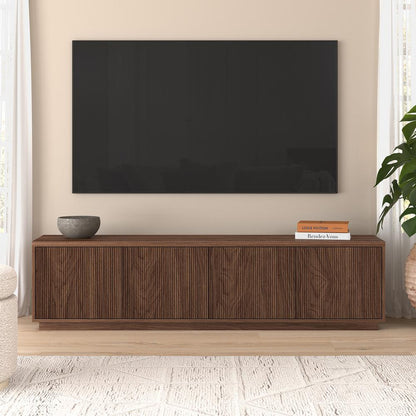 Hudson & Canal - Hanson Rectangular TV Stand for TVs up to 85in in Satin Walnut - TV2379 veiw 4