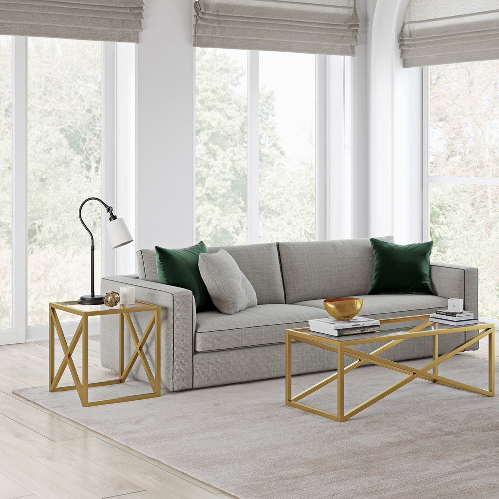 Hudson & Canal - Harland 25in Tall Arc Table Lamp with Fabric Shade in Blackened Bronze/White - TL0331