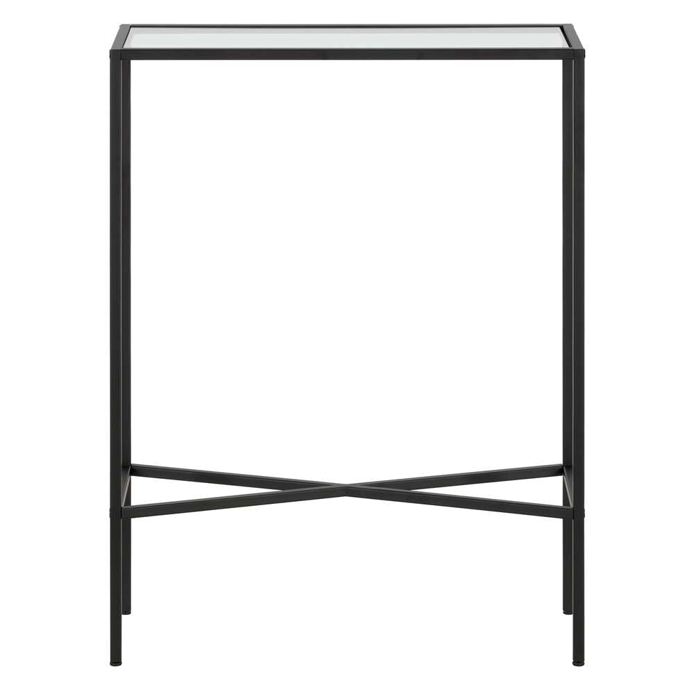 Hudson & Canal - Henley 22in Wide Rectangular Console Table with Glass Top in Blackened Bronze - AT1717 veiw 3