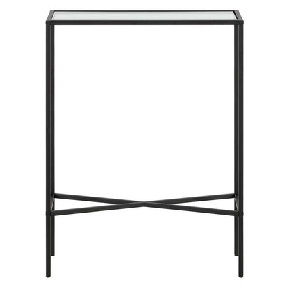 Hudson & Canal - Henley 22in Wide Rectangular Console Table with Glass Top in Blackened Bronze - AT1717 veiw 3