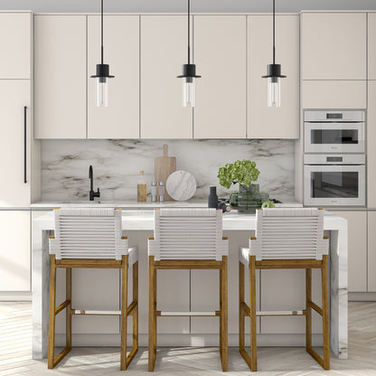 Hudson & Canal - Idris 6.5in Wide Pendant with Glass Shade in Blackened Bronze/Clear - PD0624