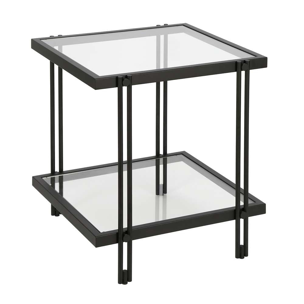 Hudson & Canal - Inez 20in Wide Square Side Table in Blackened Bronze - ST0319 veiw 1